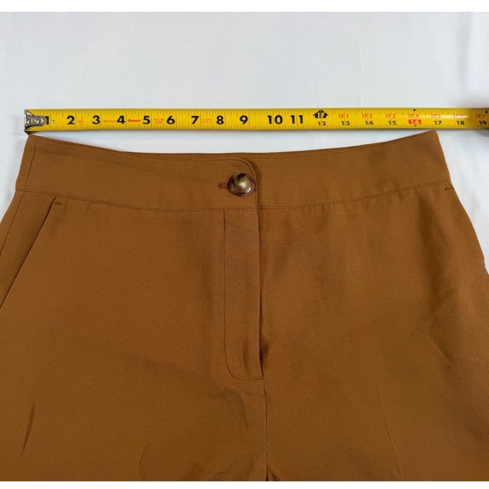Sezane Damon Camel Brown Wide Leg Ankle Trousers Pants Size 44 S232PAN030M - Picture 4 of 10